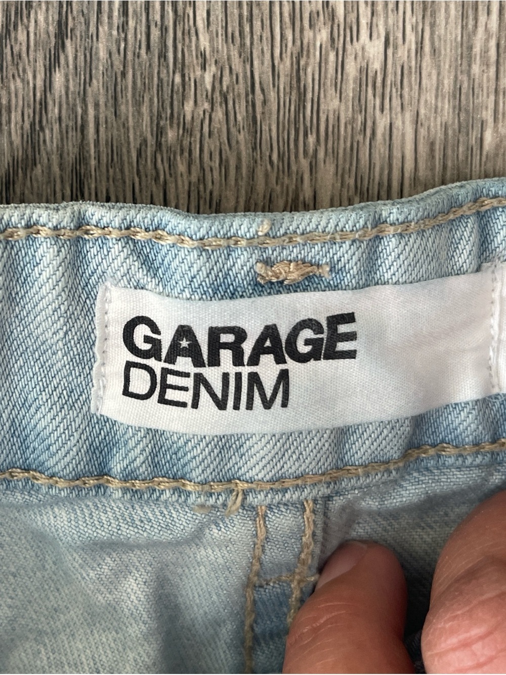 Garage Light Blue Distressed Denim Shorts - Picture 7 of 8